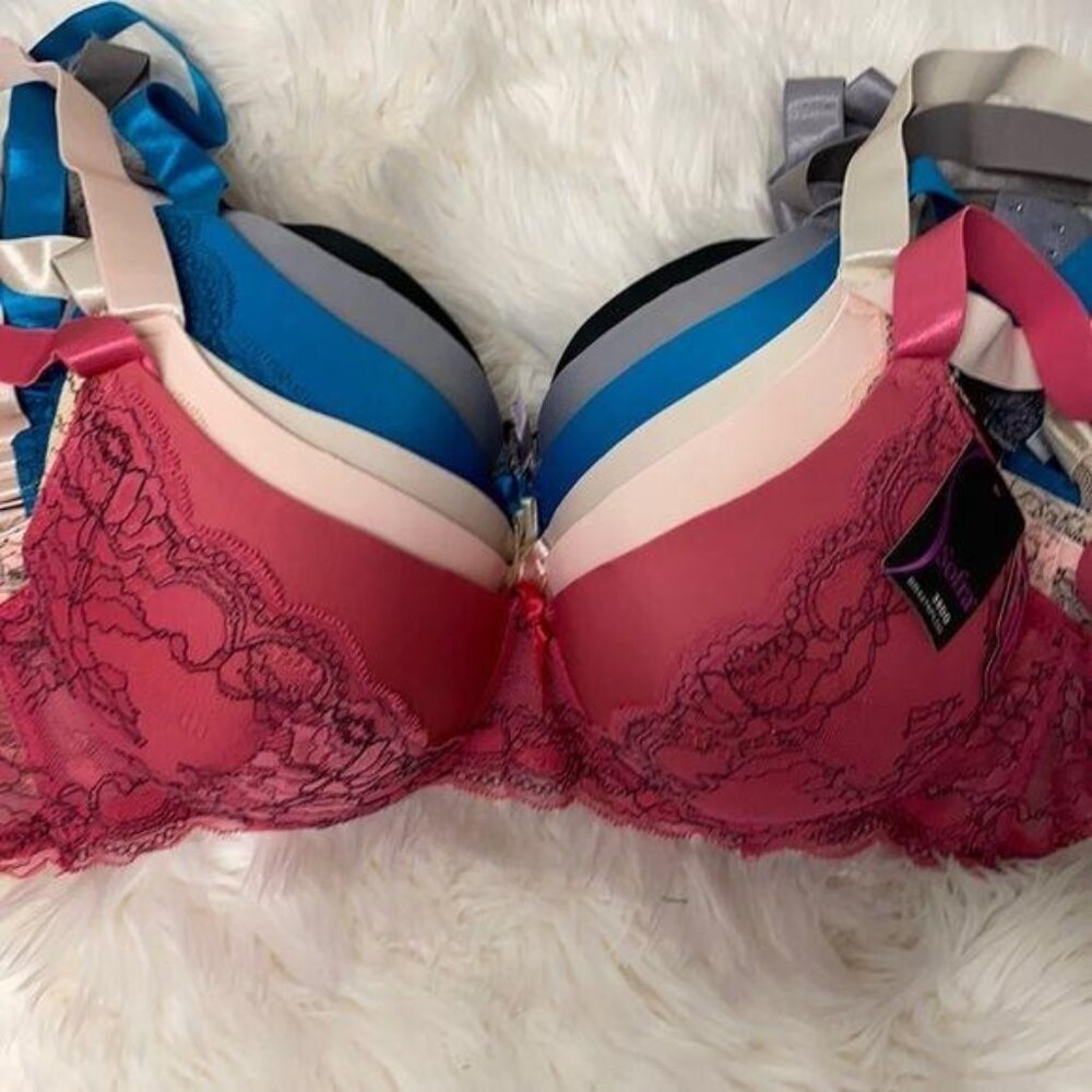 Bundle of Six Lace Contrast Bras - Picture 1 of 4